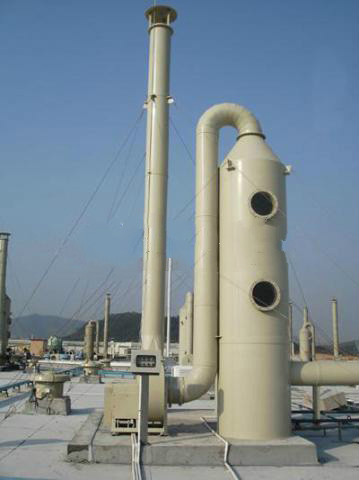 塑胶厂酸气处理喷淋塔工程